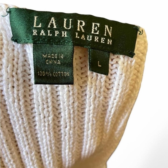 Lauren Ralph Lauren White Ribbed Sleeveless Tank Top - Picture 6 of 8